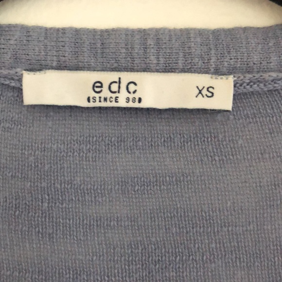 100% Cotton Long Dusty Blue Cardigan - Picture 8 of 11